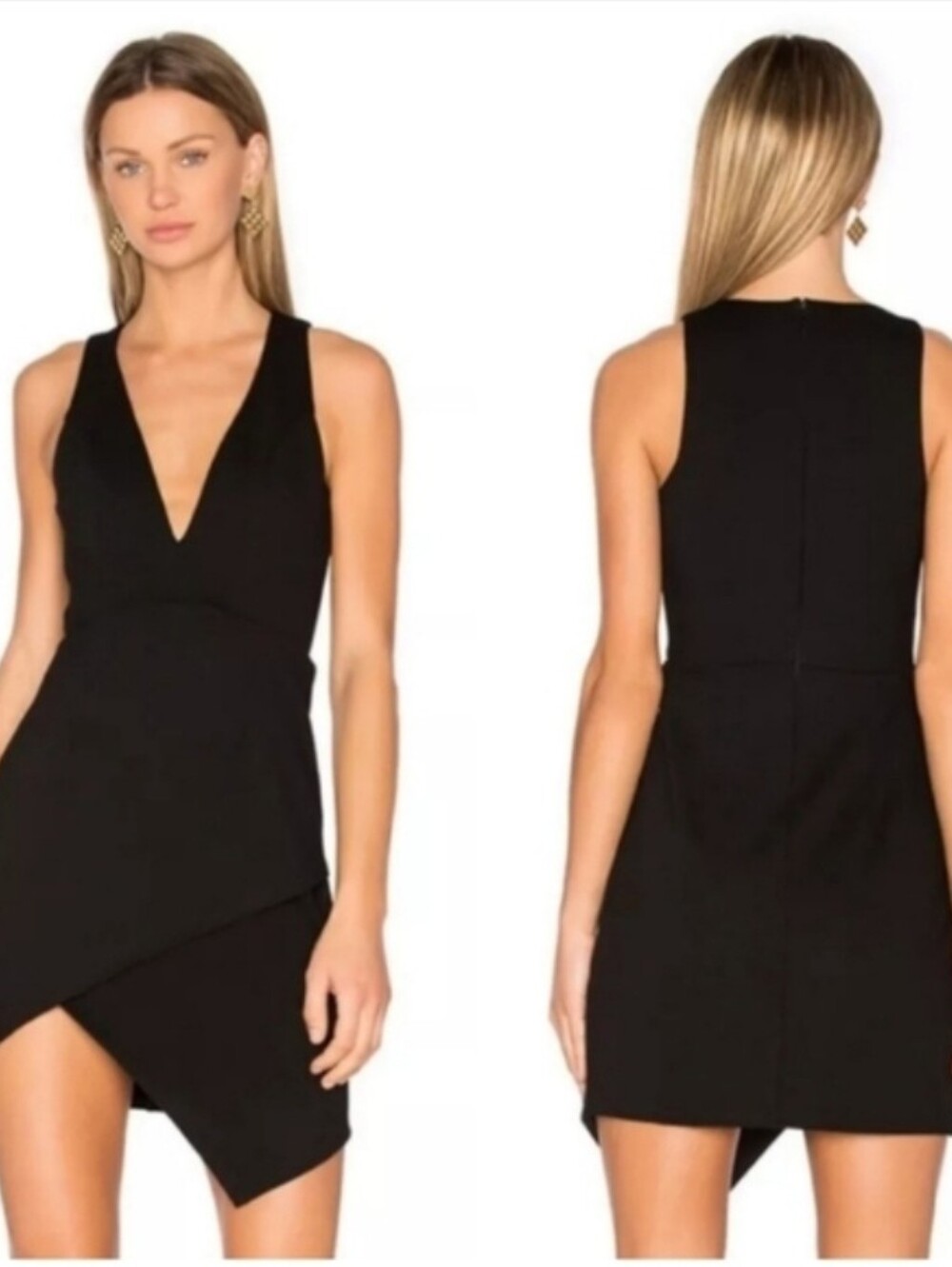 NBD Dries Asymmetrical Body-Con Mini Dress Size XS